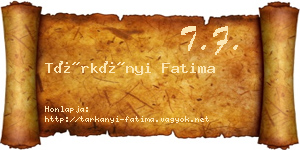 Tárkányi Fatima névjegykártya